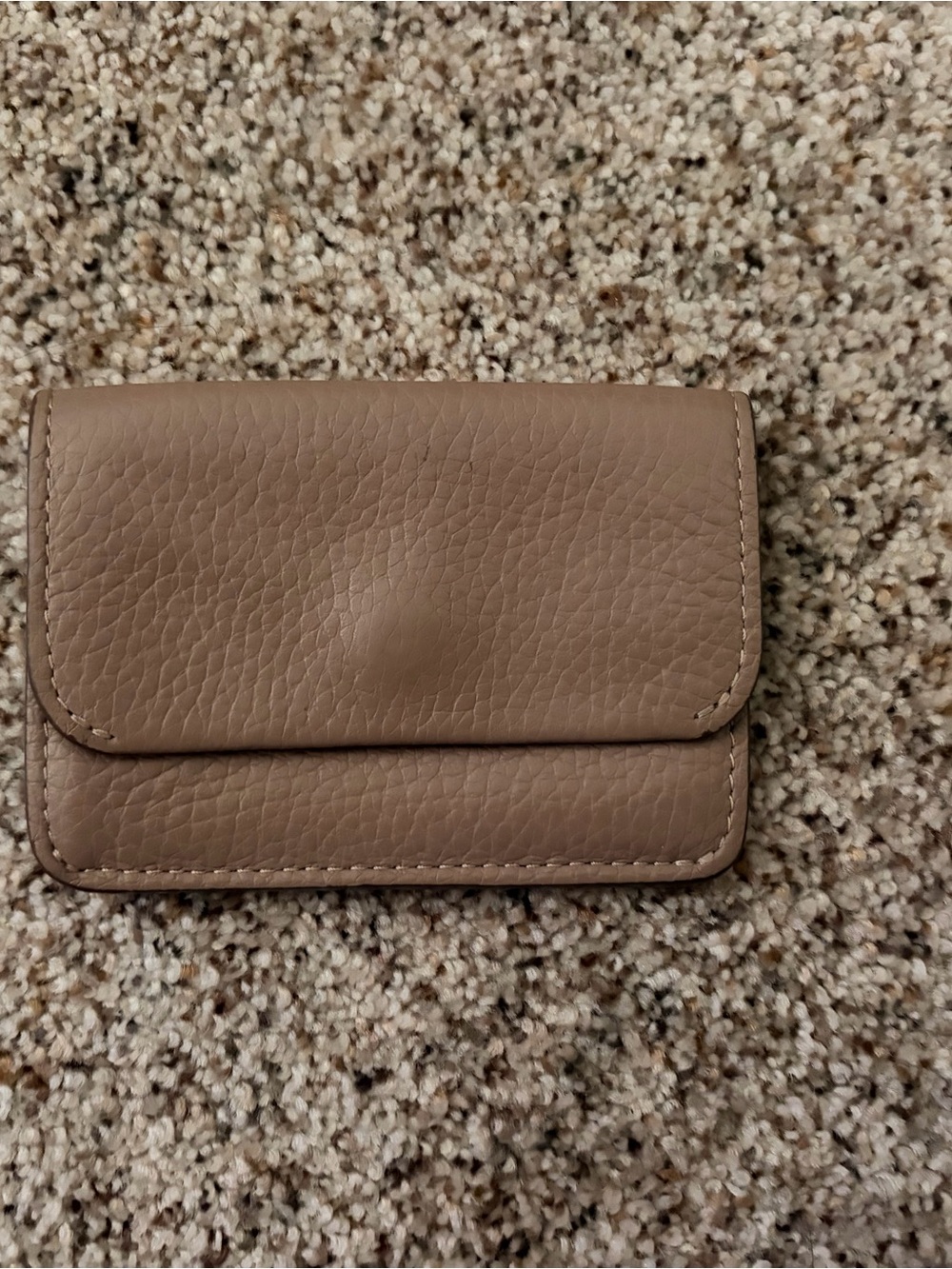 Cuyana Rose Pebbled Flap Cardholder